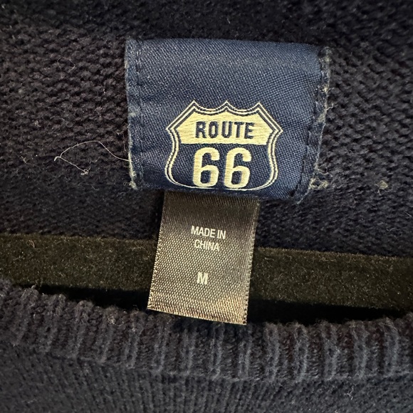 Route 66 Men’s Navy Festive Christmas Tree Holiday Ugly Sweater Party Winter M - Picture 11 of 11